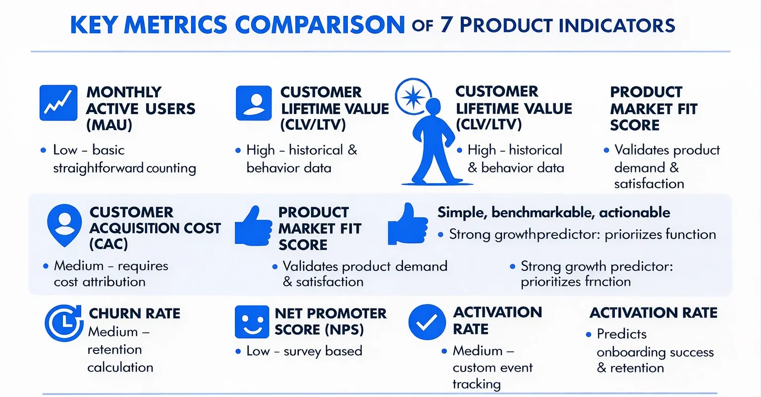 7 Key Product Metrics to Track for Growth